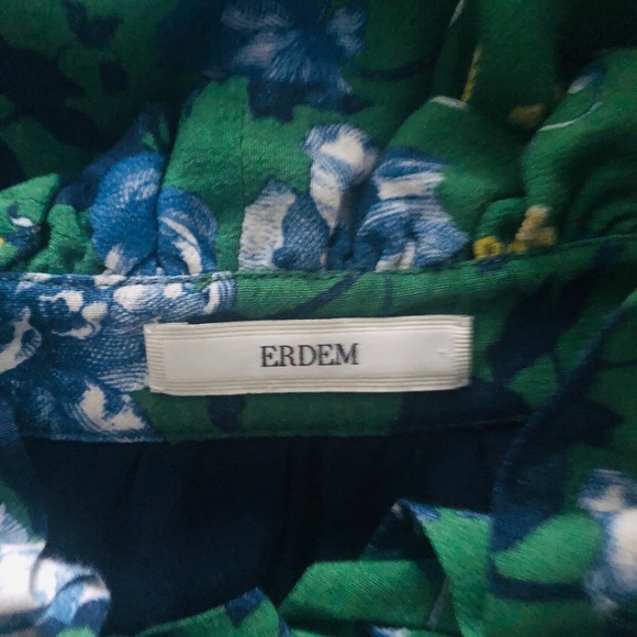 ERDEM Sebla crepe floral midi dress 10 - Picture 7 of 9